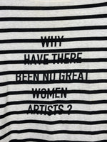 Load image into Gallery viewer, Christian Dior "Why Have There Been No Great Women Artists?" Breton Striped Long Sleeve Tee White Black - S
