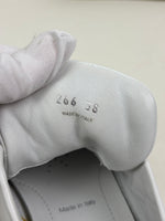 Load image into Gallery viewer, Prada Vitello Soft Leather Lace-Up Trainers White and Red - 5 UK
