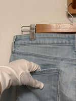 Load image into Gallery viewer, L'AGENCE Tally high-rise cropped wide leg light blue jeans - 12 UK
