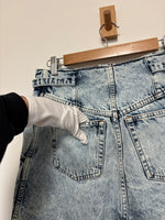 Load image into Gallery viewer, IRO Paris Powelly High-Rise Acid Wash Denim Shorts in Blue Cotton - 10 UK
