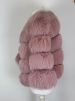 Load image into Gallery viewer, Popski London Pink Fur Chevron Jacket - M
