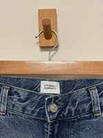 Load image into Gallery viewer, Citizens of Humanity Beverly high-rise wide leg mini blue jeans - 14 UK
