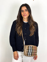 Load image into Gallery viewer, Burberry Check Camera Bag in Chestnut Beige Leather and Canvas
