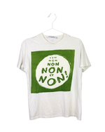 Load image into Gallery viewer, Christian Dior "C'est Non" Green Stamp Graphic T-Shirt Cotton Linen Off-white - M
