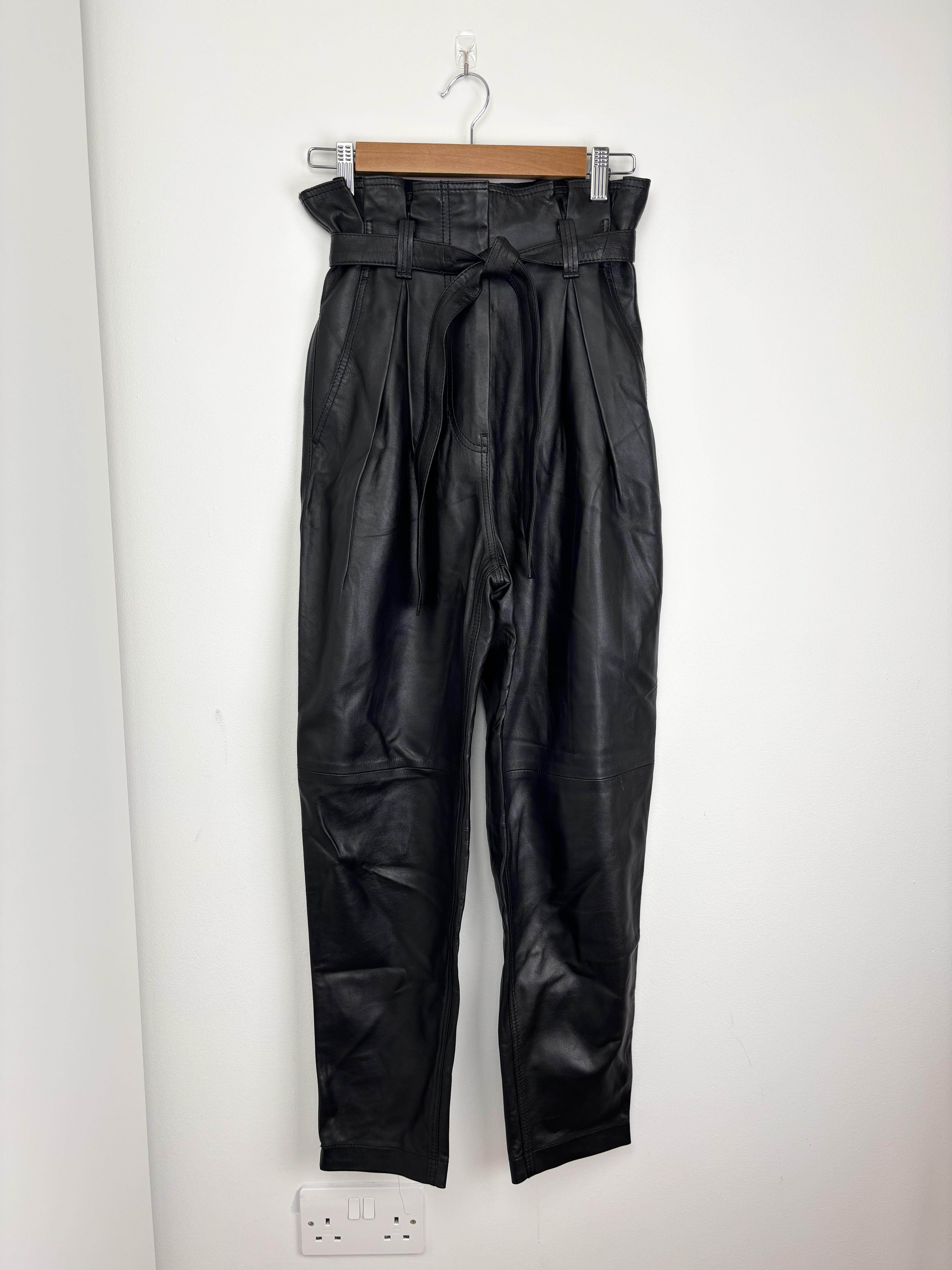 & Other Stories leather trousers - 34 EU / XXS