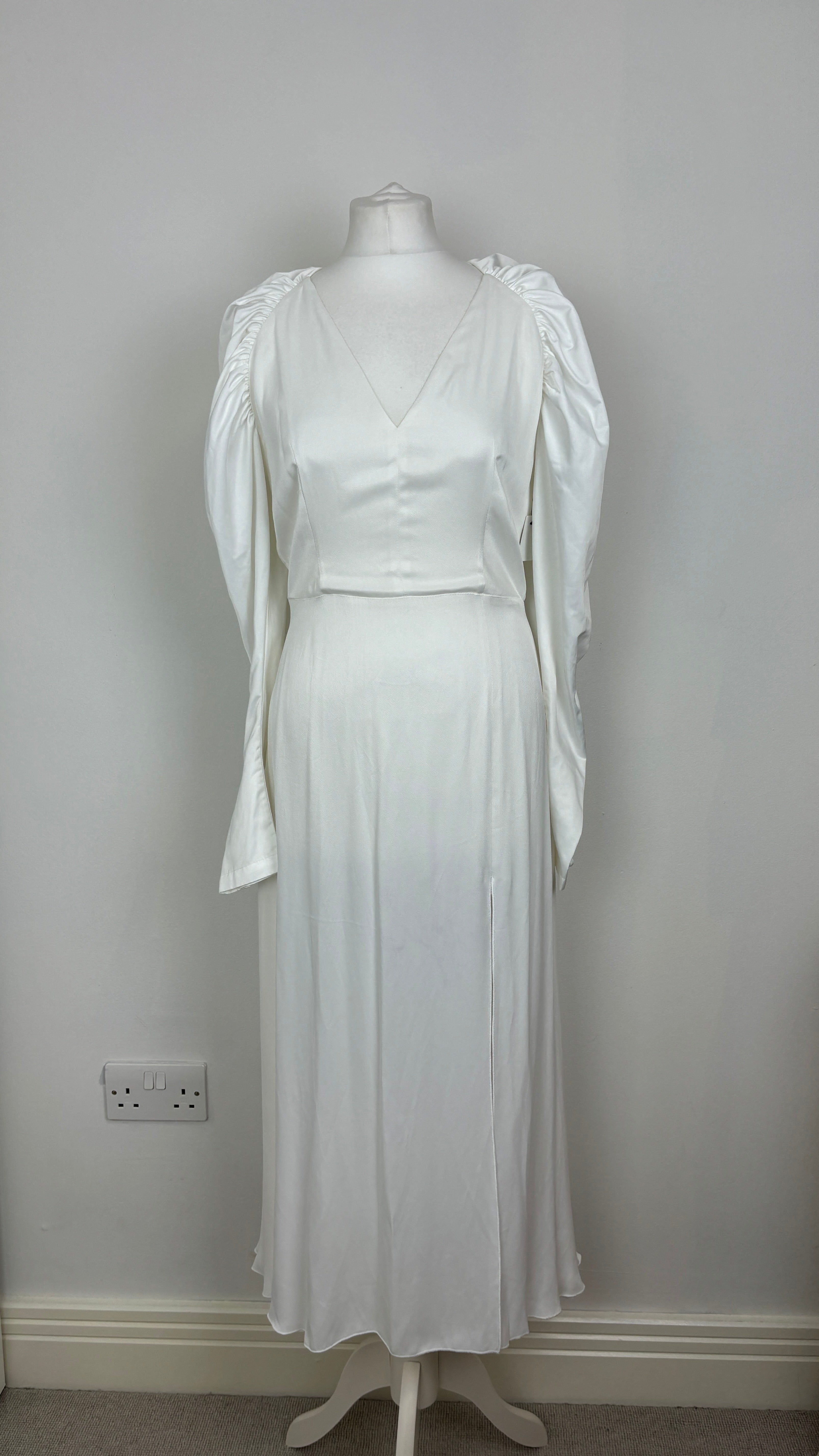 Rotate white satin dress - 10 UK