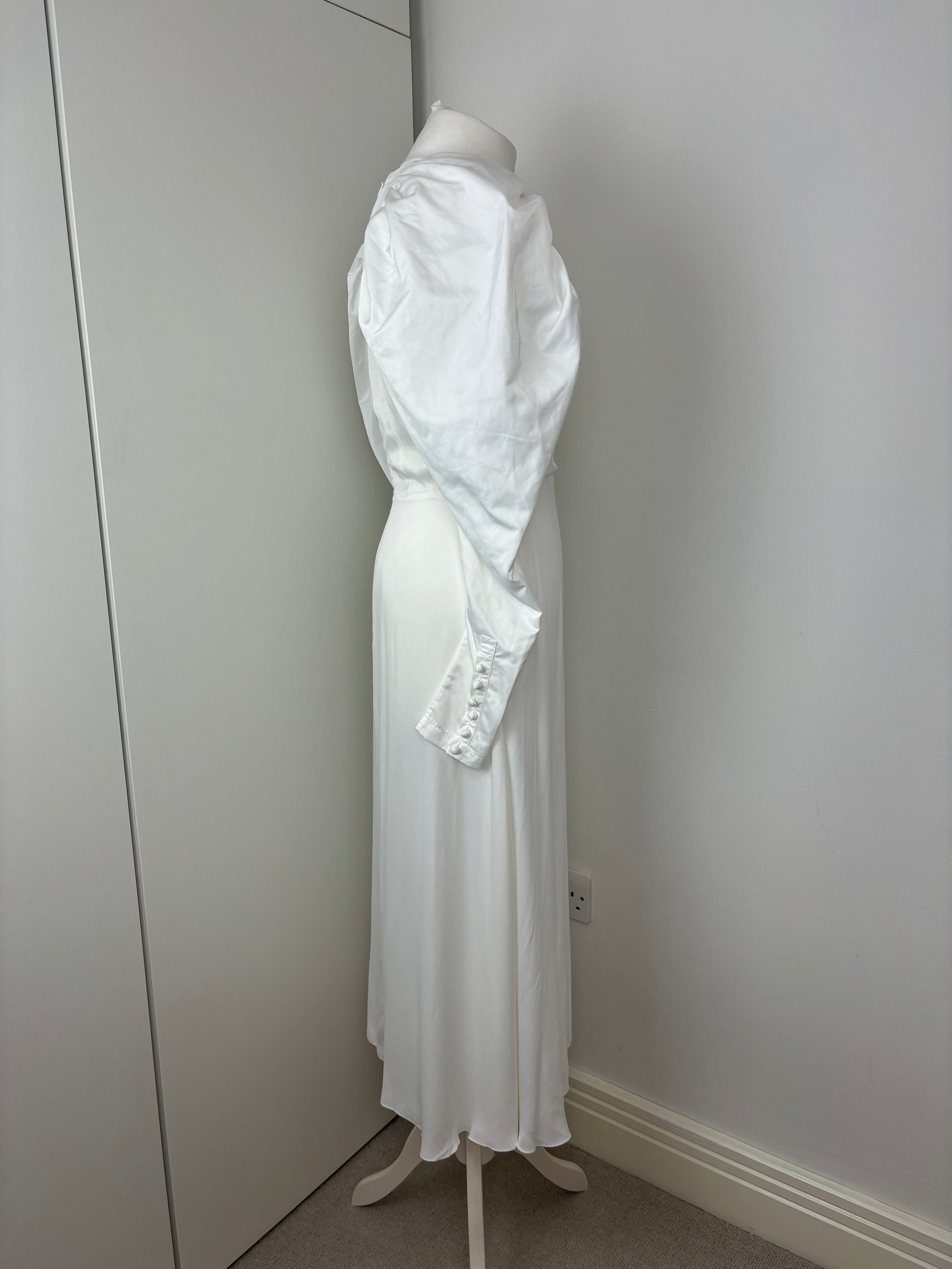 Rotate white satin dress - 10 UK