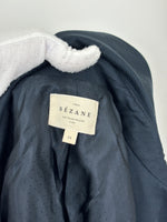 Load image into Gallery viewer, Sézane navy trench coat - 6 UK
