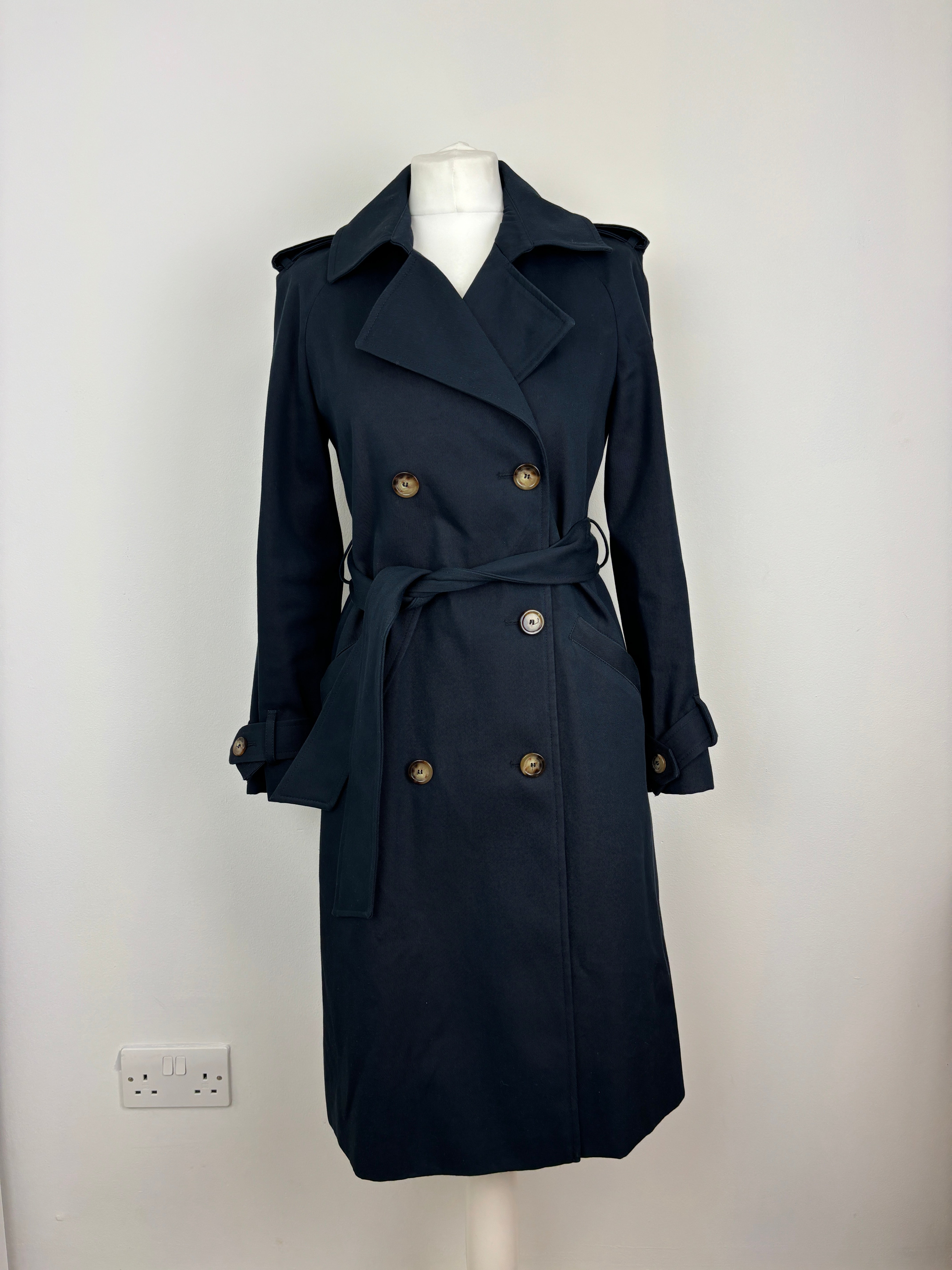 Sézane navy trench coat - 6 UK