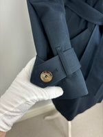 Load image into Gallery viewer, Sézane navy trench coat - 6 UK
