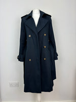 Load image into Gallery viewer, Sézane navy trench coat - 6 UK
