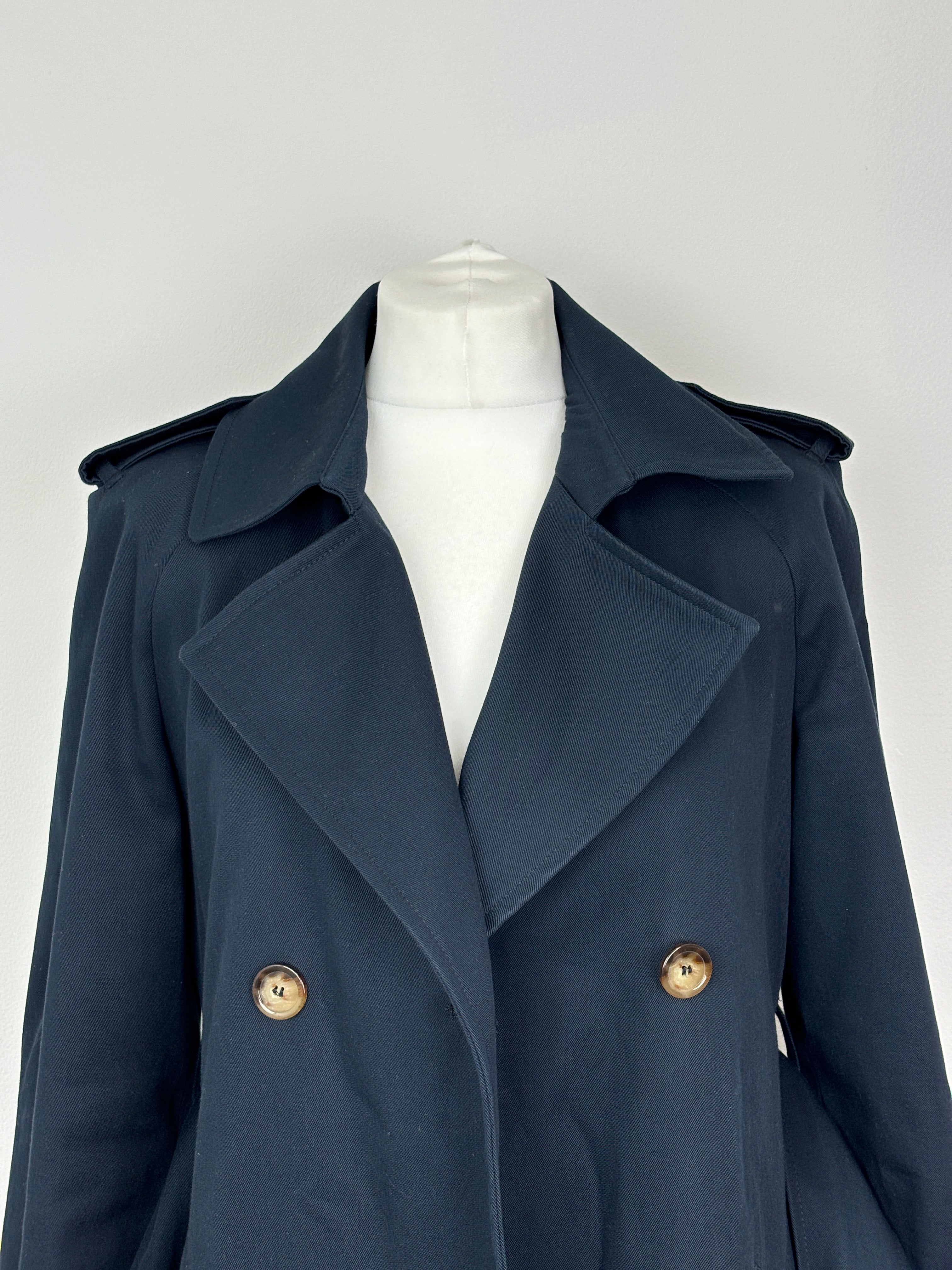 Sézane navy trench coat - 6 UK