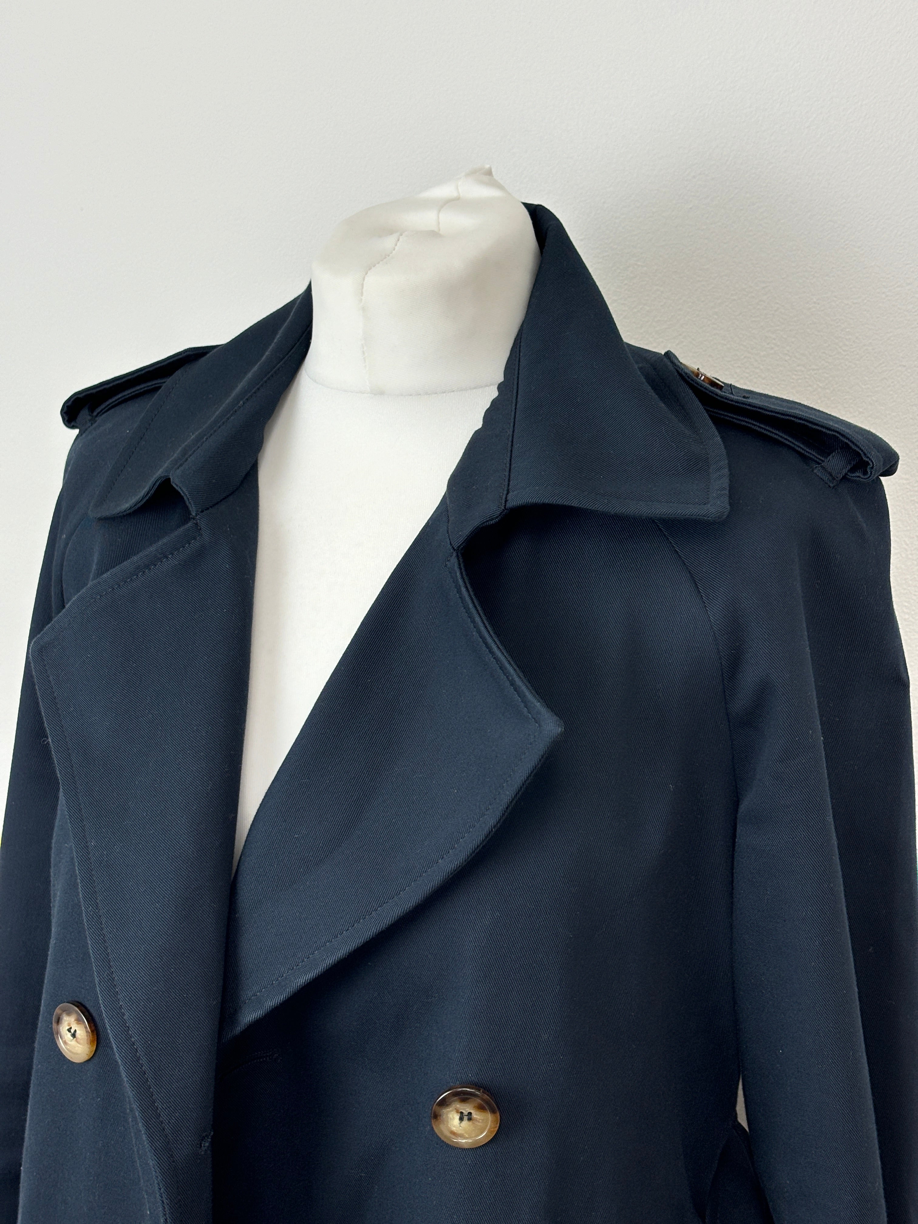 Sézane navy trench coat - 6 UK