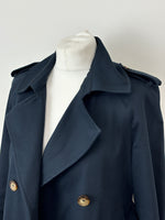 Load image into Gallery viewer, Sézane navy trench coat - 6 UK
