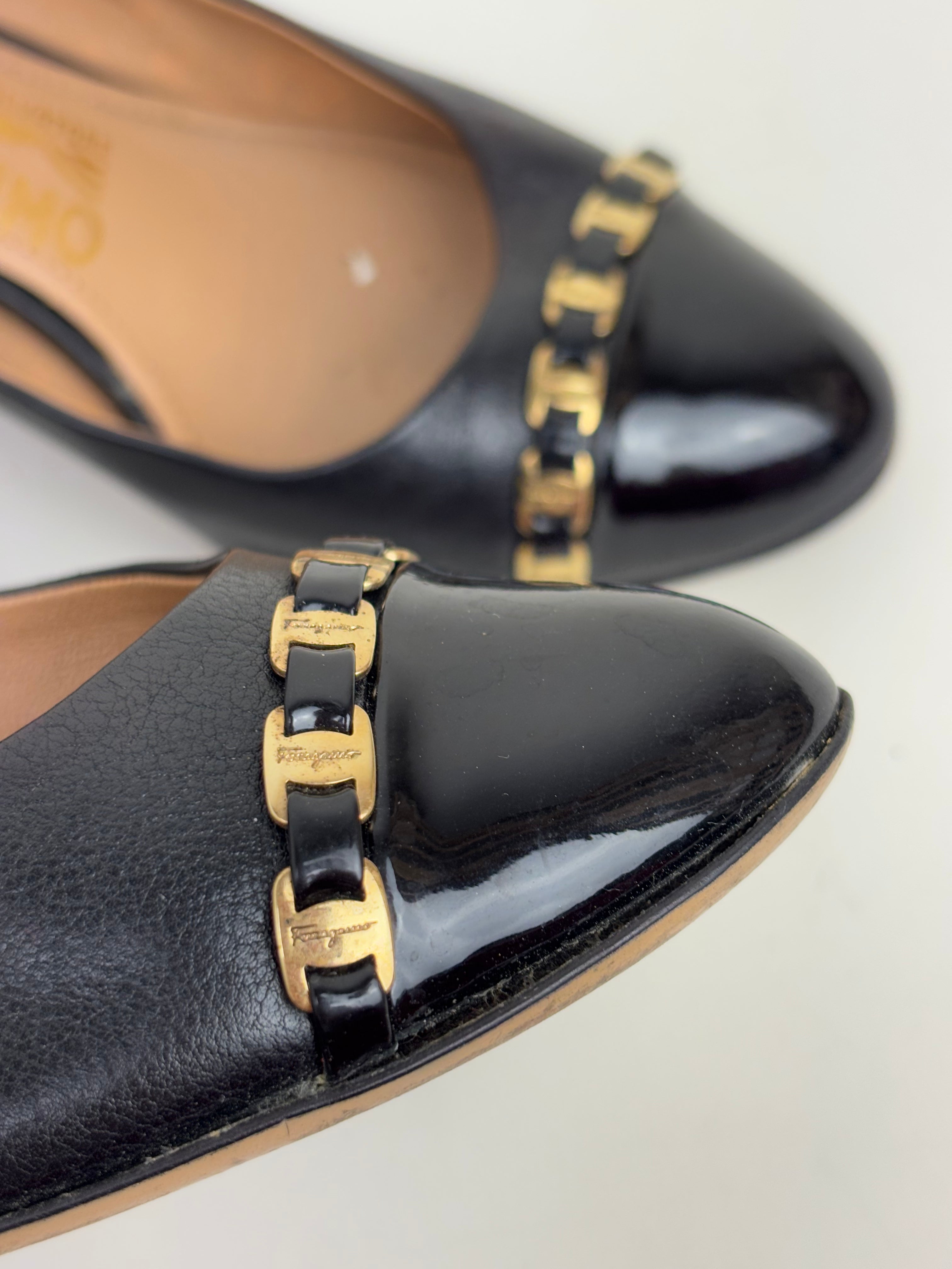 Salvatore Ferragamo black heels - 34 EU