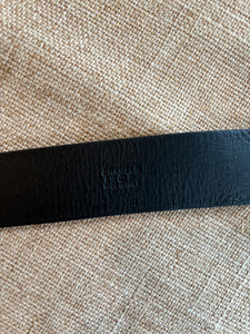 Chanel navy leather belt - 85cm