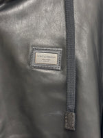 Load image into Gallery viewer, Menswear - Dolce &amp; Gabbana Black Leather Hooded Bomber - M
