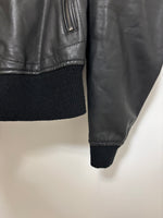 Load image into Gallery viewer, Menswear - Dolce &amp; Gabbana Black Leather Hooded Bomber - M
