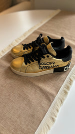 Load image into Gallery viewer, Dolce &amp; Gabbana golden trainers - 5.5 UK
