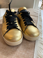 Load image into Gallery viewer, Dolce &amp; Gabbana golden trainers - 5.5 UK
