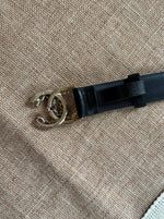 Load image into Gallery viewer, Chanel black leather belt
