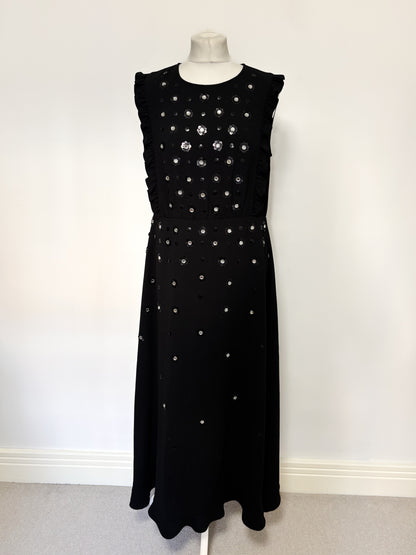 Red Valentino black midi dress - 16 UK