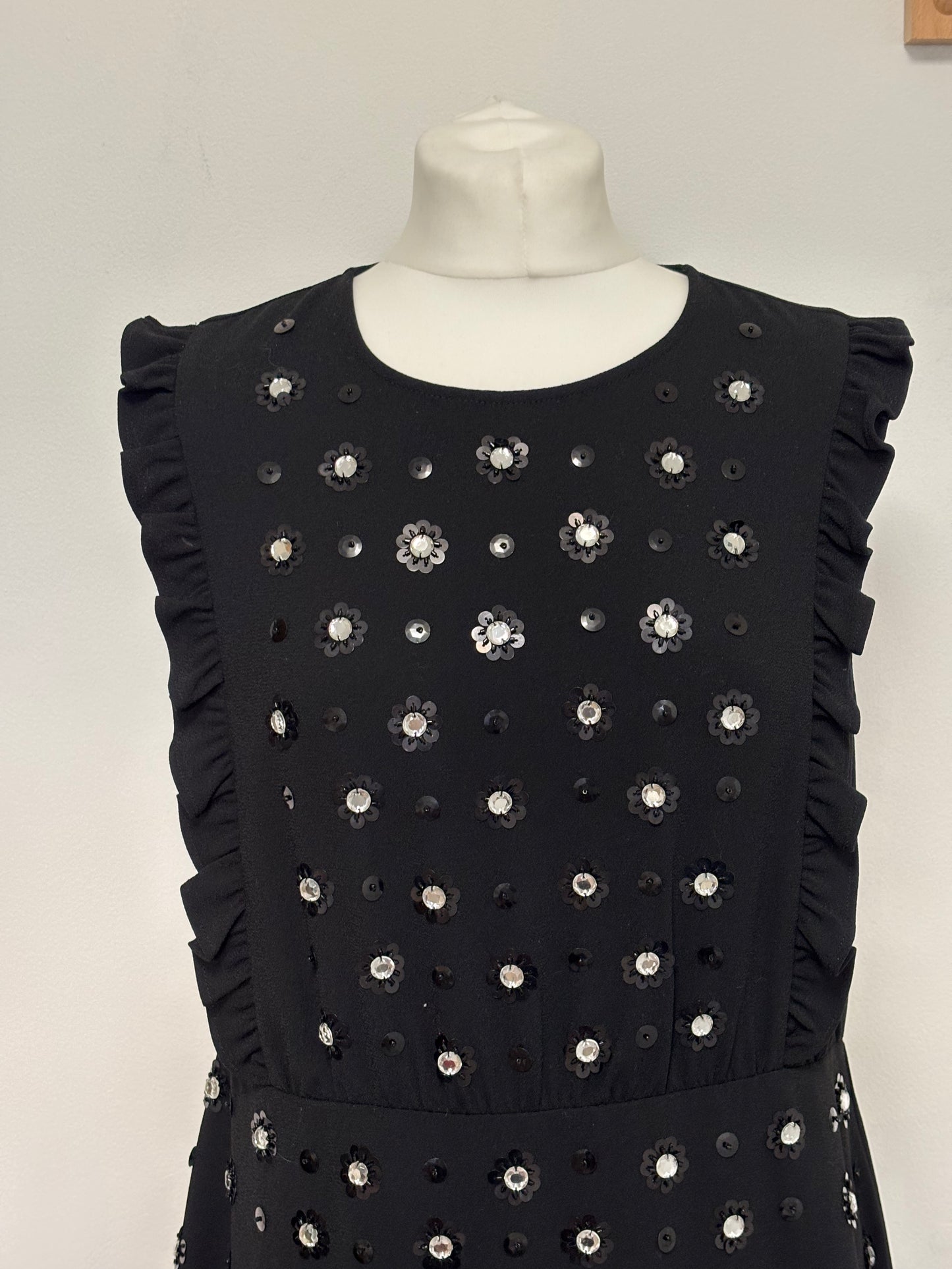Red Valentino black midi dress - 16 UK