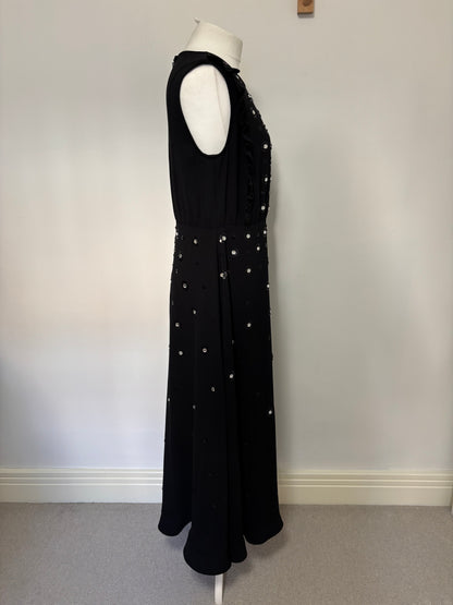 Red Valentino black midi dress - 16 UK