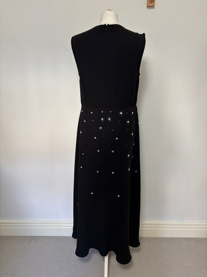 Red Valentino black midi dress - 16 UK