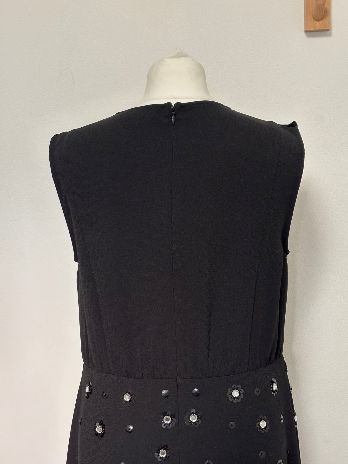Red Valentino black midi dress - 16 UK