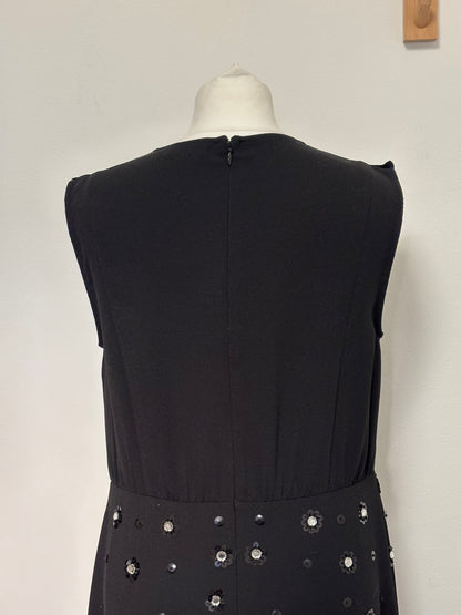 Red Valentino black midi dress - 16 UK