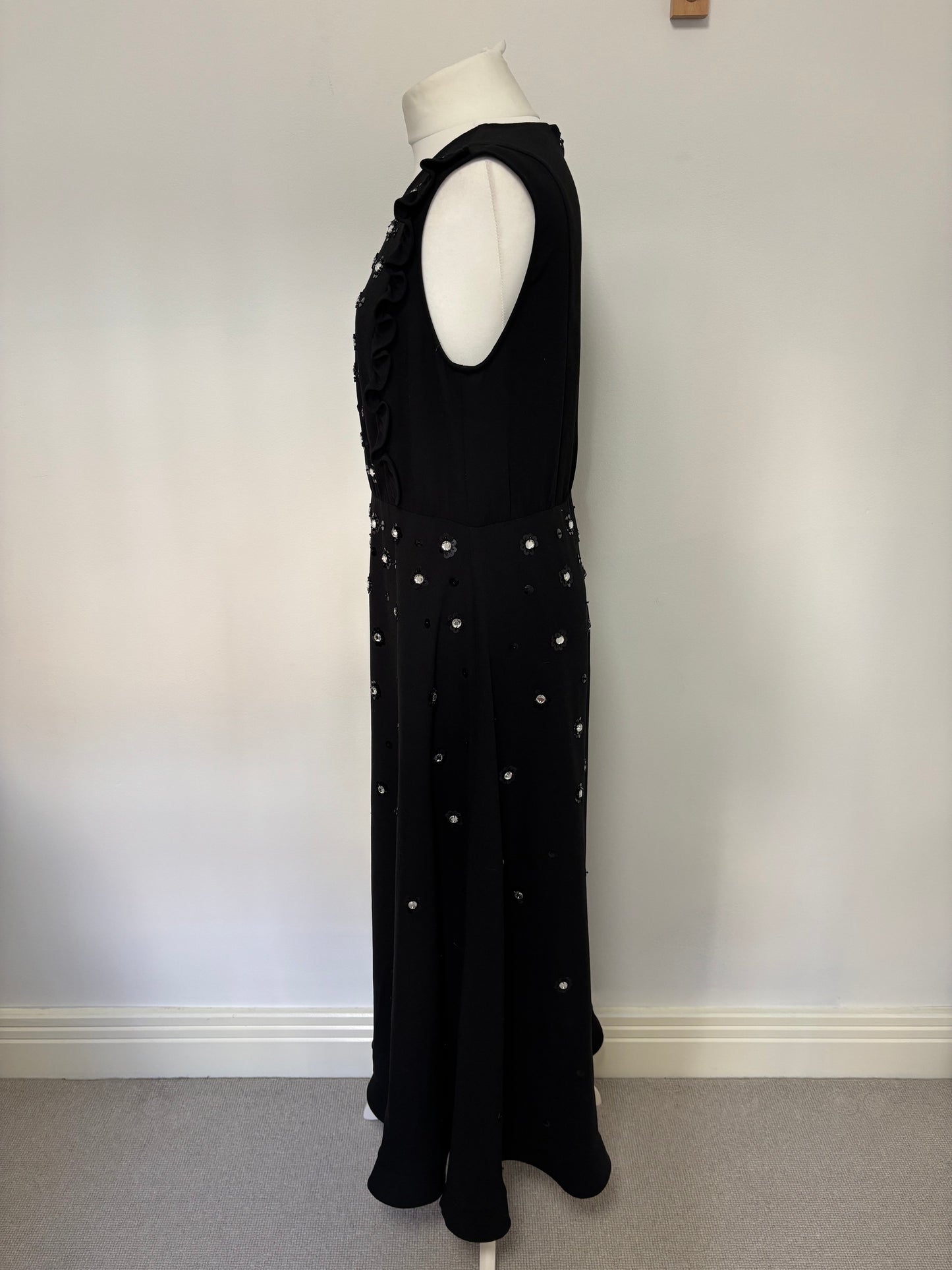 Red Valentino black midi dress - 16 UK