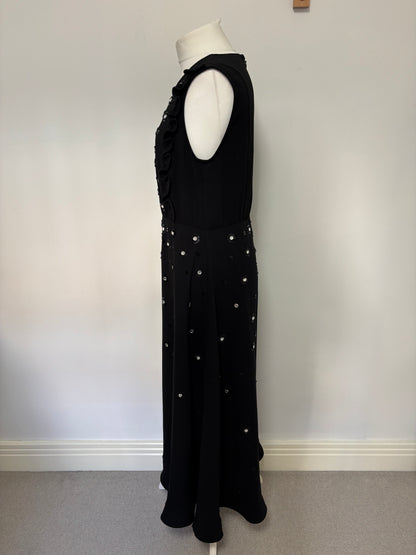 Red Valentino black midi dress - 16 UK