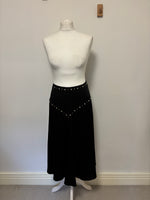 Load image into Gallery viewer, Moschino black midi skirt - 10 UK
