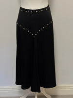 Load image into Gallery viewer, Moschino black midi skirt - 10 UK
