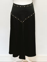 Load image into Gallery viewer, Moschino black midi skirt - 10 UK
