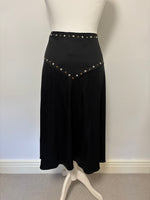 Load image into Gallery viewer, Moschino black midi skirt - 10 UK
