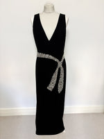 Load image into Gallery viewer, St. John Couture black maxi dress - 10 UK
