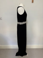 Load image into Gallery viewer, St. John Couture black maxi dress - 10 UK
