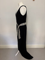 Load image into Gallery viewer, St. John Couture black maxi dress - 10 UK
