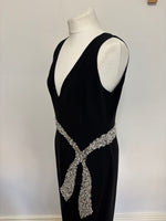 Load image into Gallery viewer, St. John Couture black maxi dress - 10 UK
