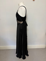 Load image into Gallery viewer, Paco Rabanne black maxi dress - 14 UK
