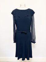 Load image into Gallery viewer, Valentino navy dress - M
