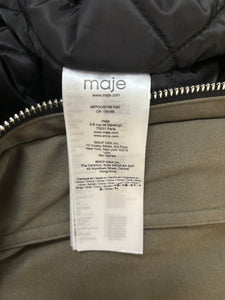 MAJE khaki parka - 8 UK