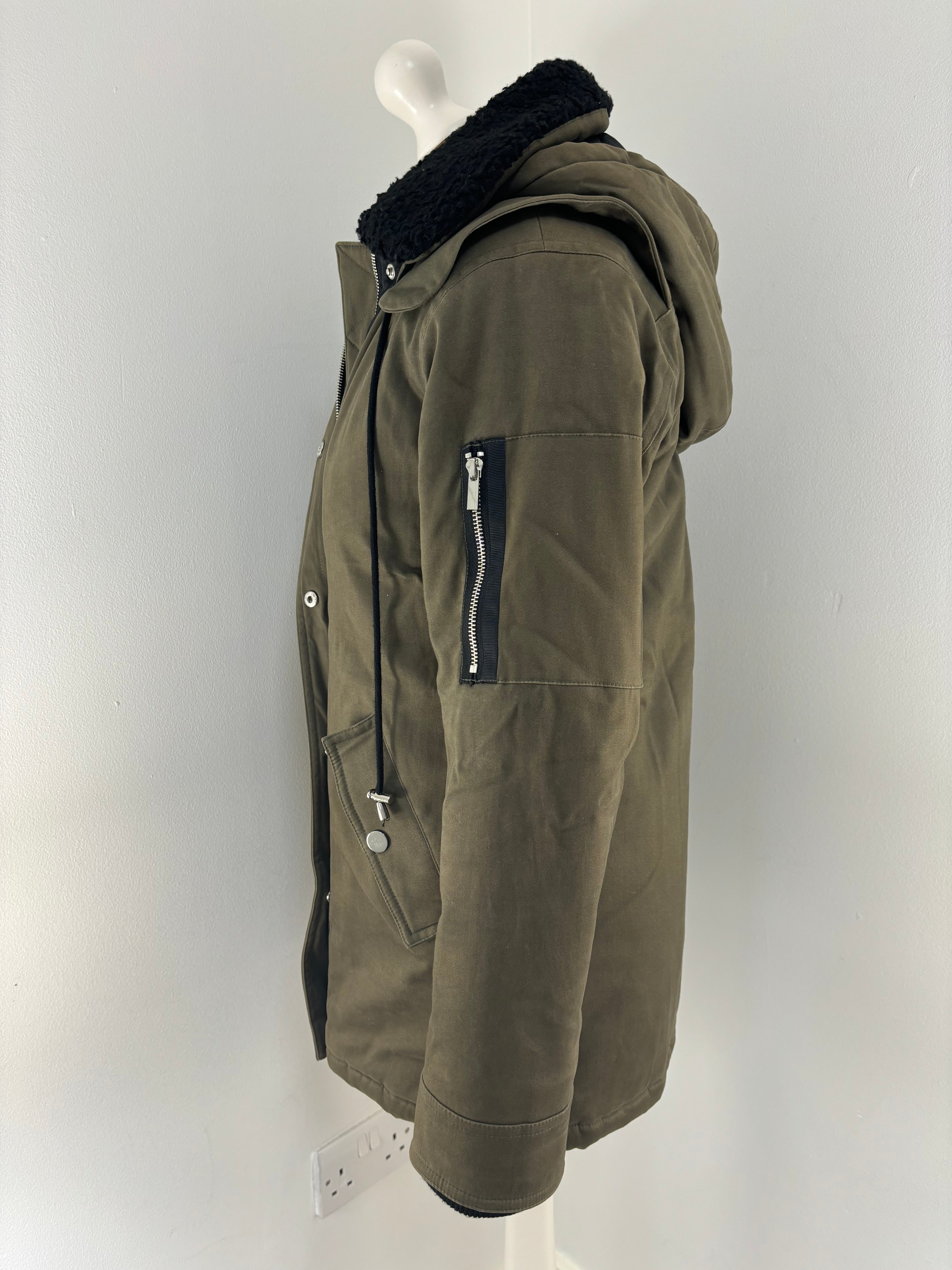 MAJE khaki parka - 8 UK