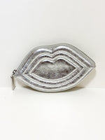 Load image into Gallery viewer, Lulu Guinness silver clutch
