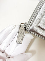 Load image into Gallery viewer, Lulu Guinness silver clutch
