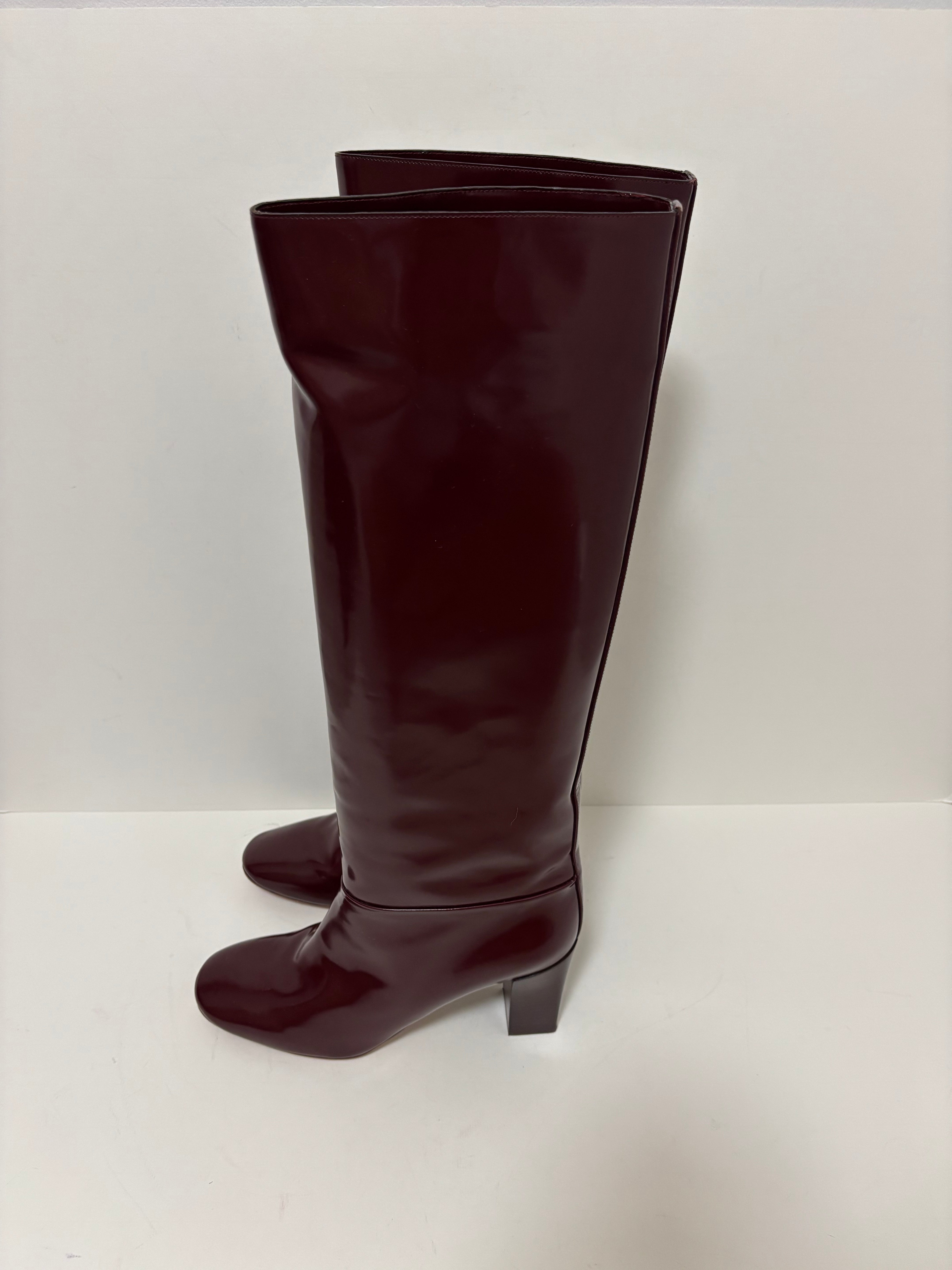 Chloé Burgundy Over-the-Knee Boots - 8.5 UK
