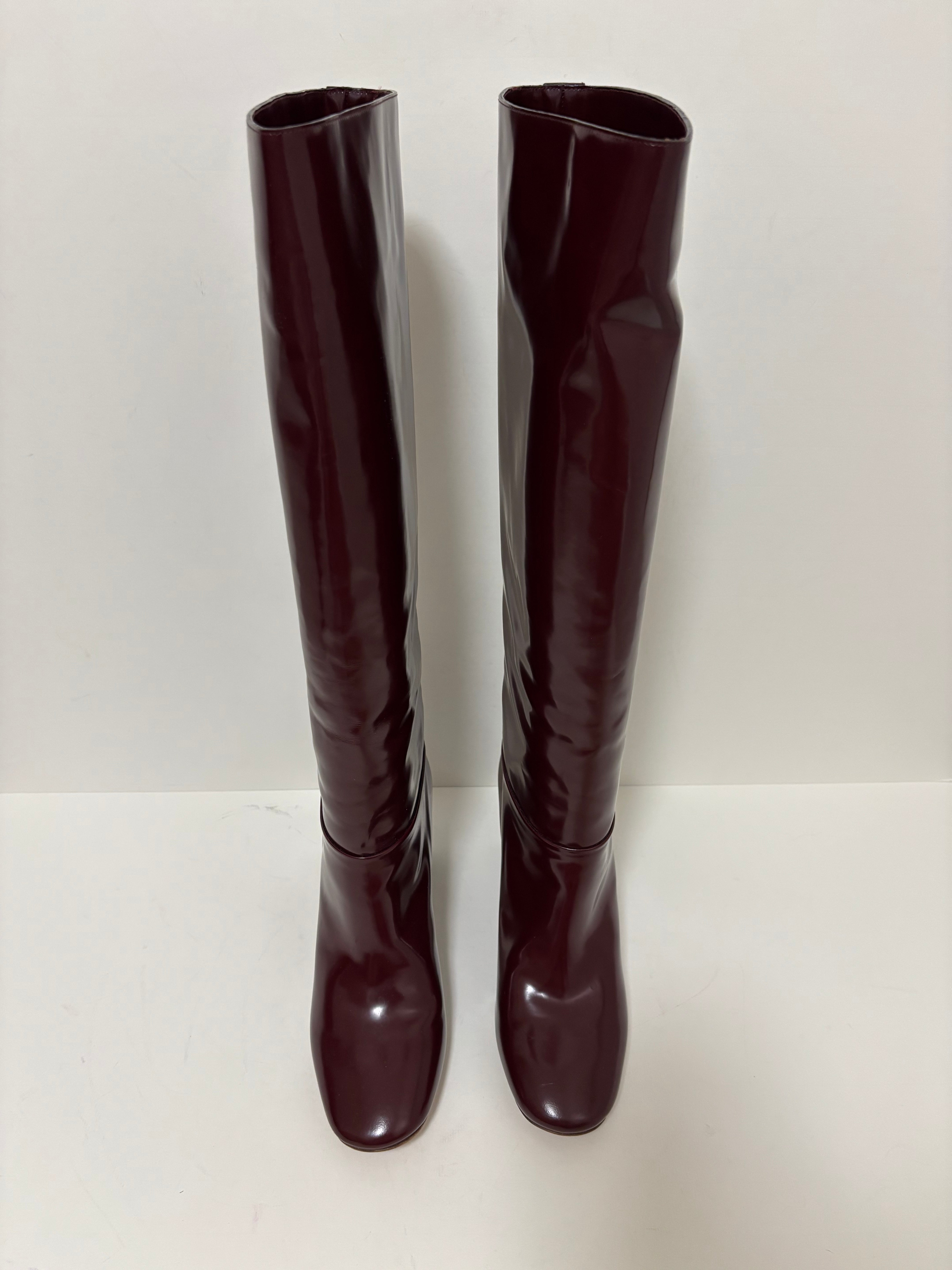 Chloé Burgundy Over-the-Knee Boots - 8.5 UK