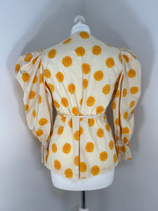 Rhode Resort yellow wrap top - M